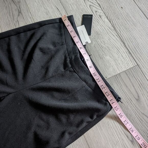 Anthropologie Greylin Leni Frill Flared Black Dress Pants Trousers Size Medium - Picture 5 of 10
